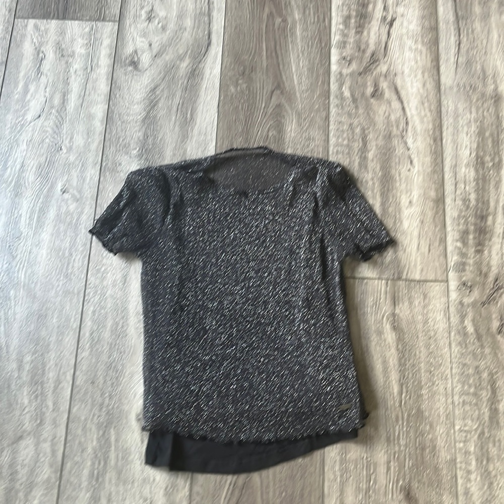 Trendy Mesh Sparkly Going Out Crop Top